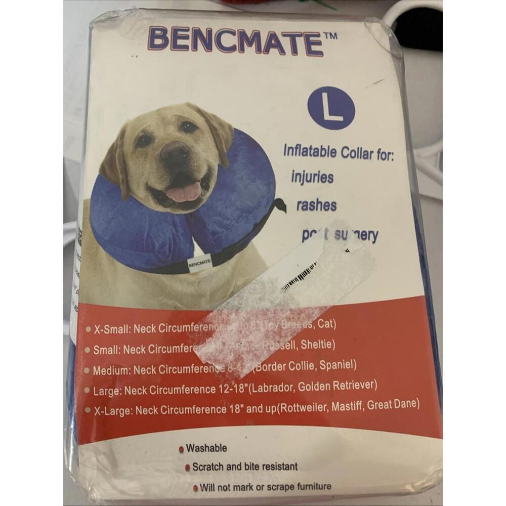 BENCMATE Protective Inflatable Collar for‎ Dogs and Cats LARGE 12-18 Neck NEW
